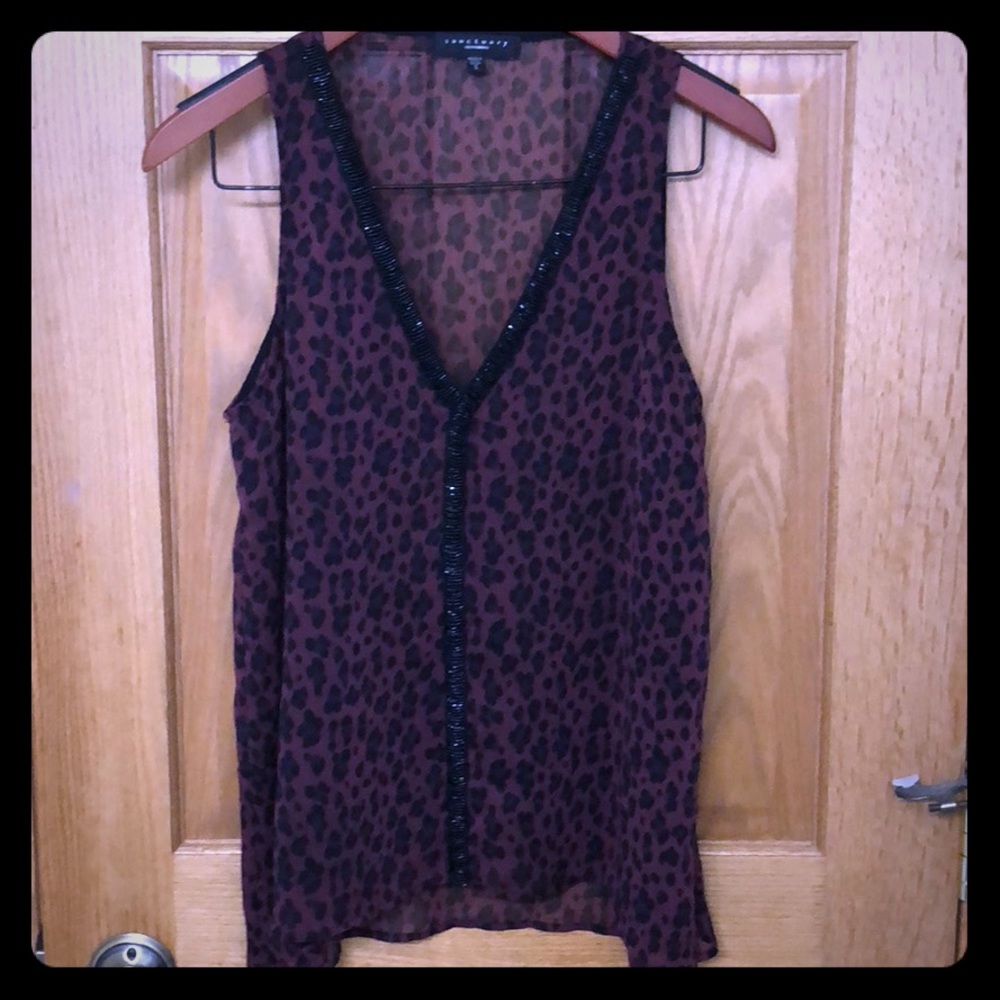 Sanctuary beaded sleeveless blouse